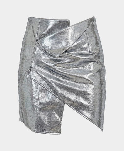 Metallic Wrap Skirt image 3