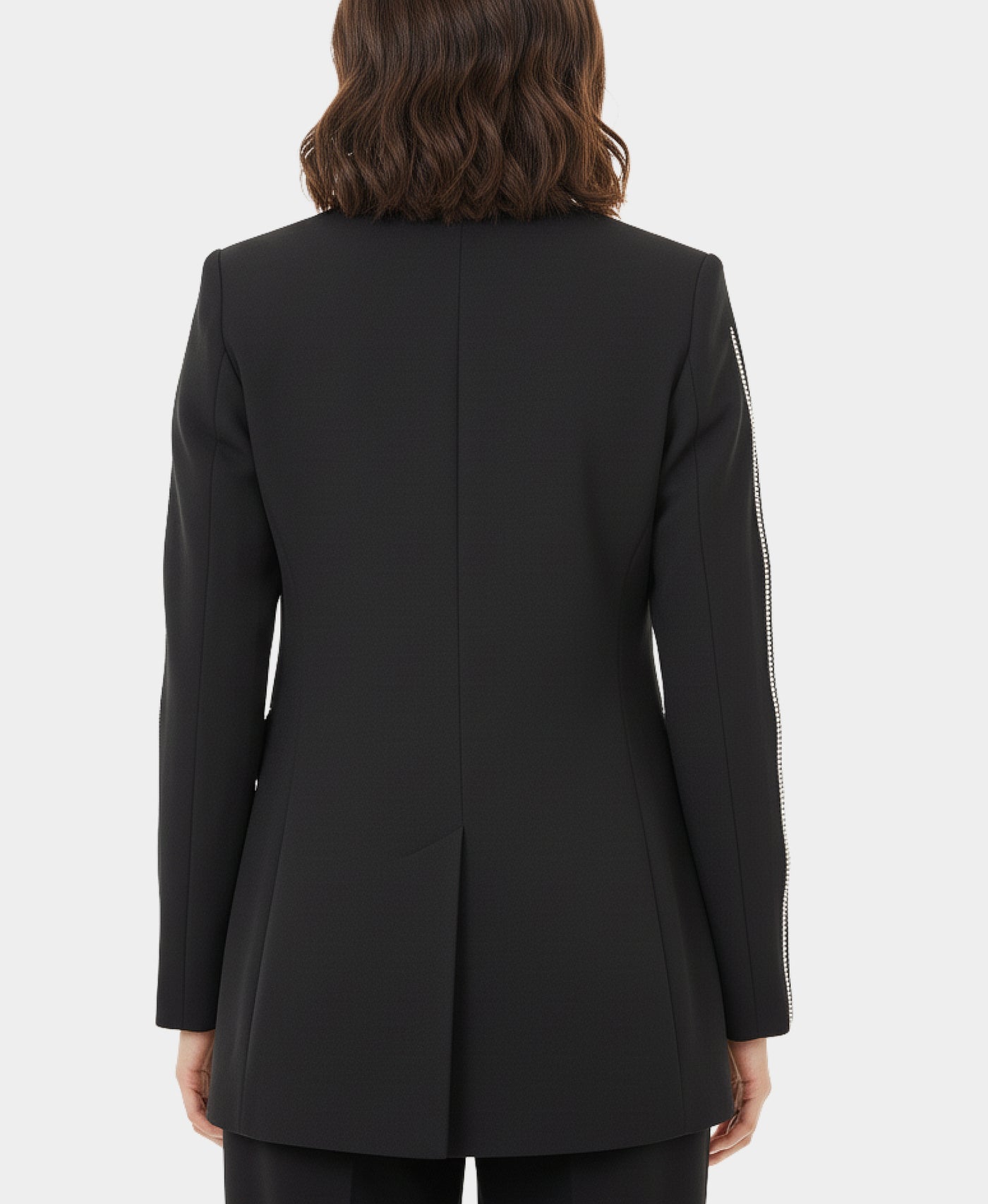 Long Blazer w/ Rhinestone Sleeves view 3
