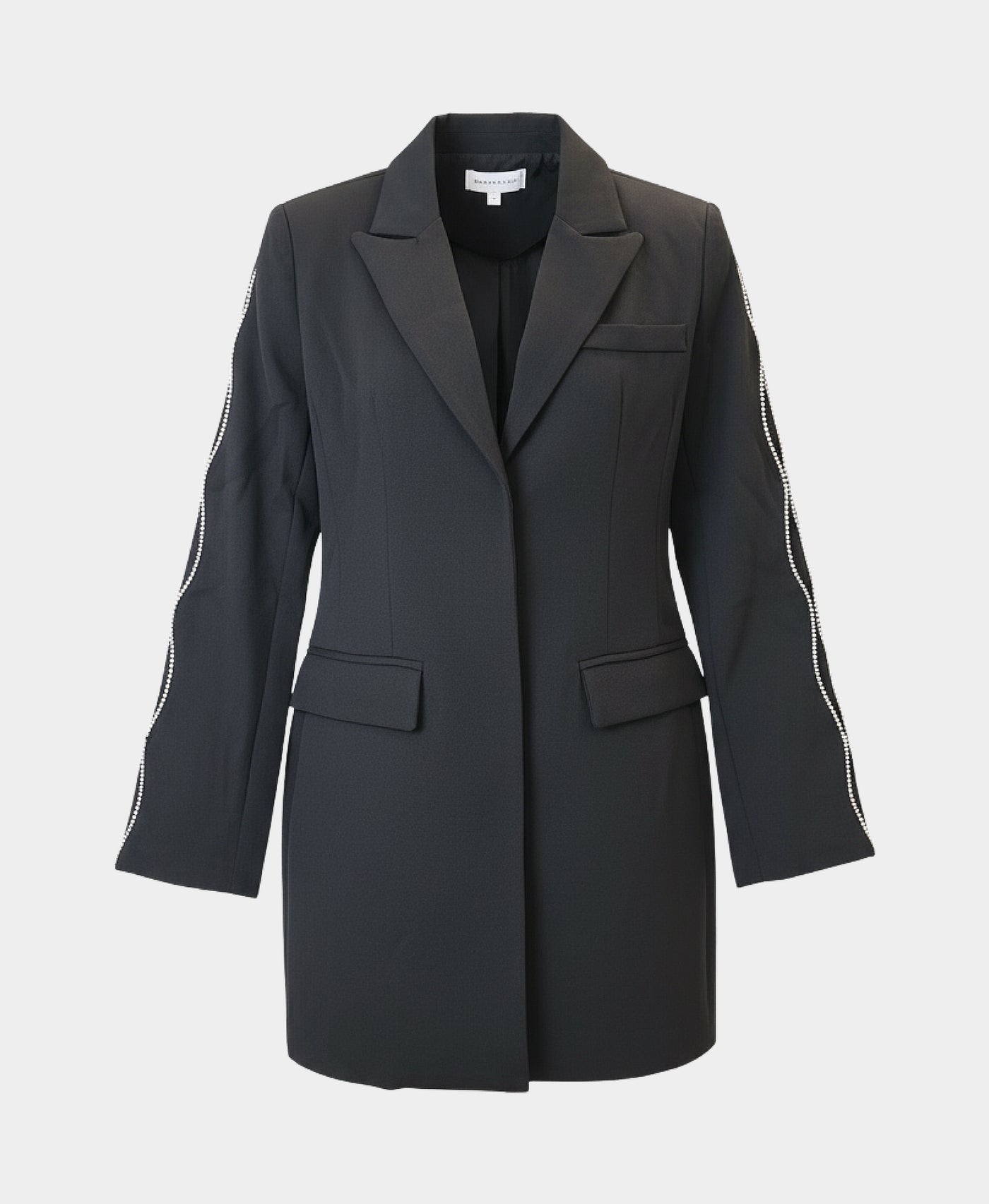 Long Blazer w/ Rhinestone Sleeves view 4