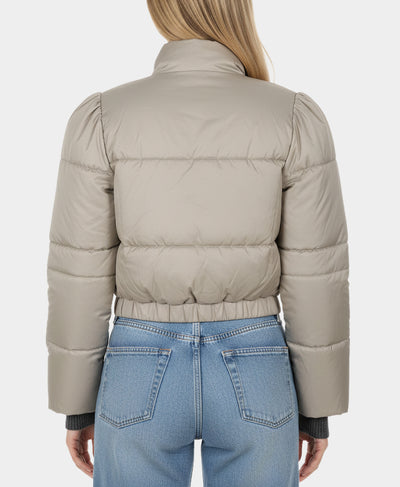 Sherpa & Puffer Combo Crop Jacket image 2