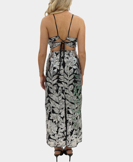 Sequin Halter Maxi Dress view 