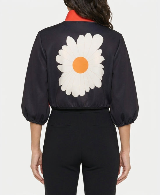 
Floral Print Cropped Jacket in MULTI view 2