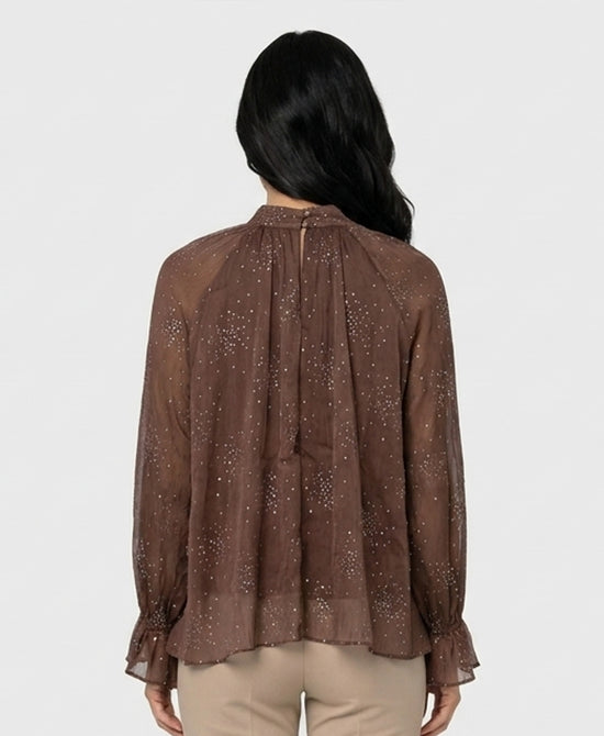 
Blouse w/ Crystals in BROWN view 2