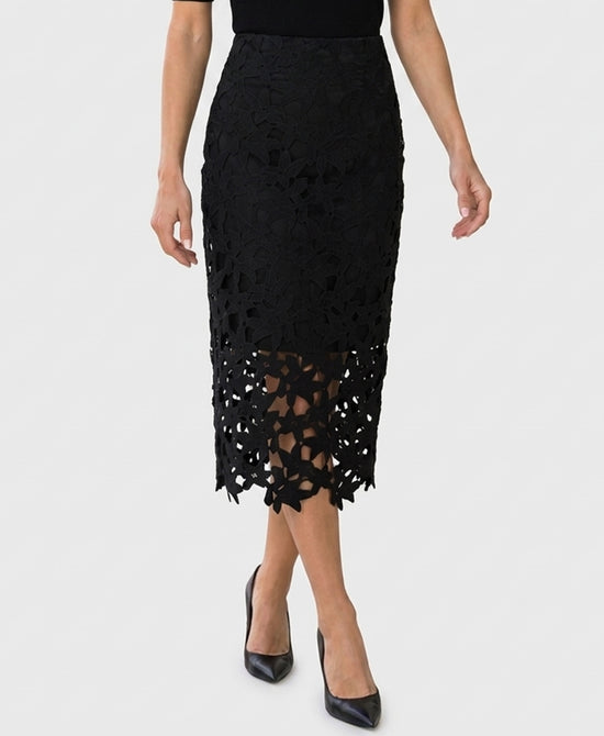 
Lace Midi Skirt in BLACK view 1