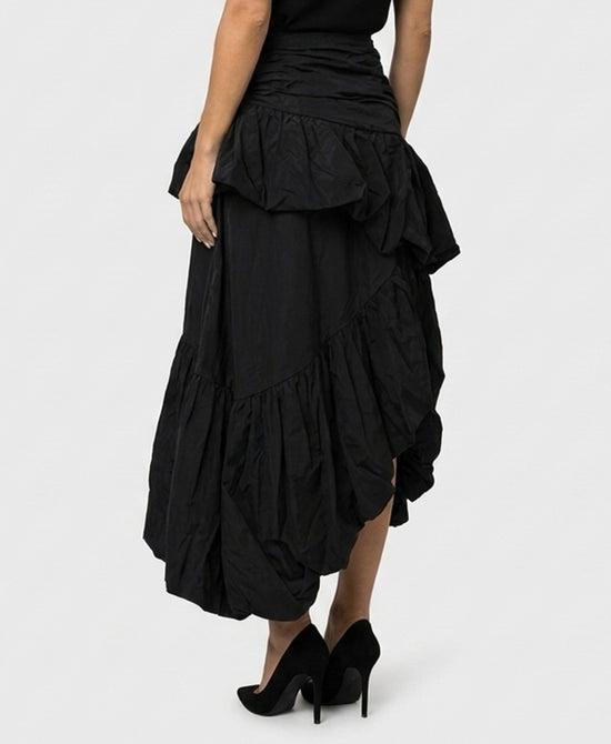 
Asymmetrical Bubble Skirt in BLACK view 2