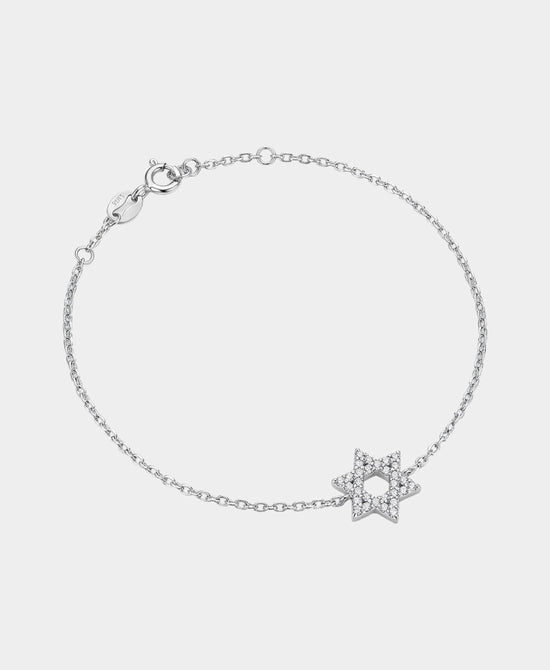 
Sterling Silver Star Of David Bracelet in SILVER view 1
