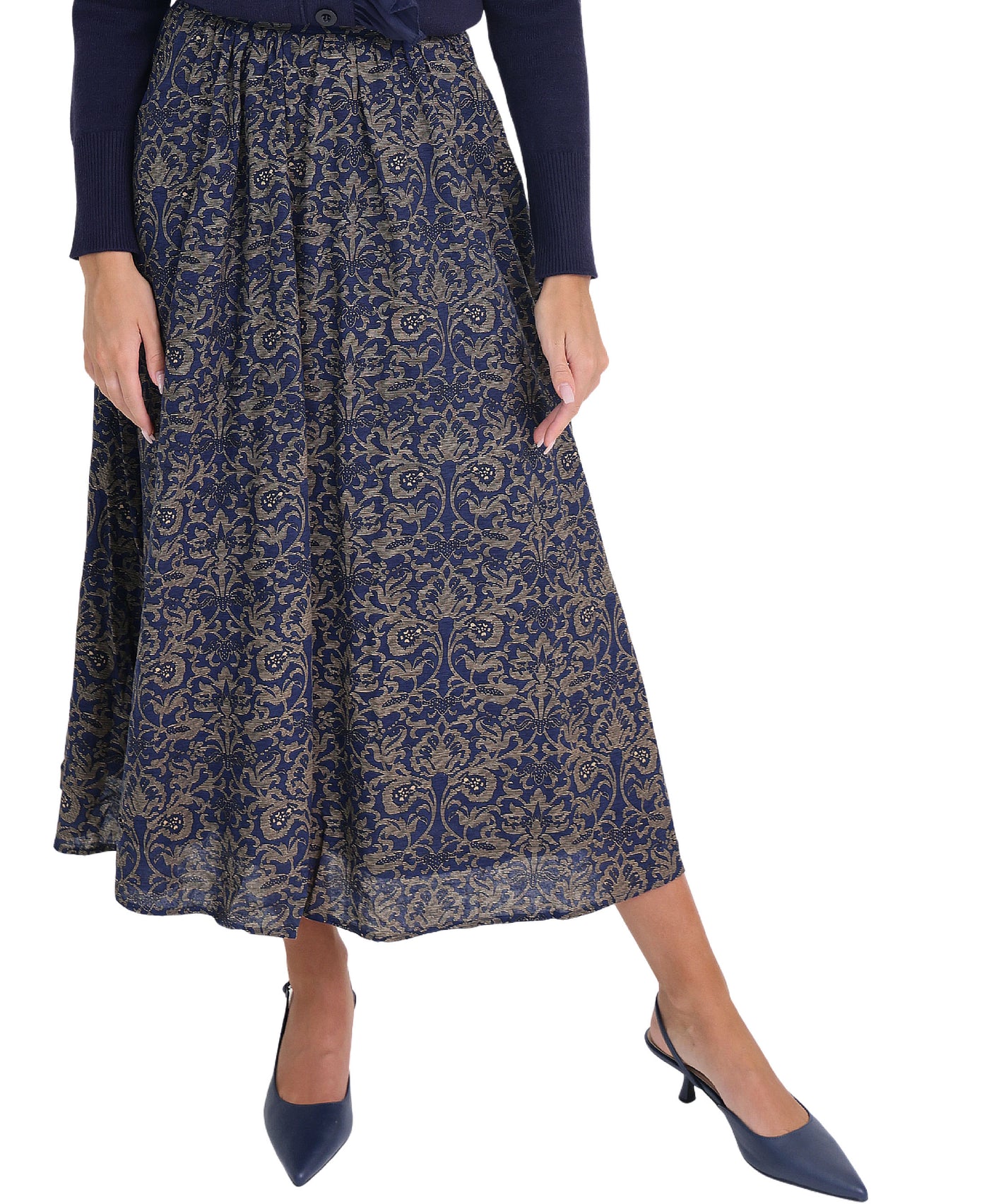 Printed Midi Skirt view 1