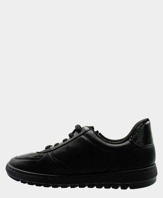 
Vegan Leather Zip Sneaker in BLACK view 2