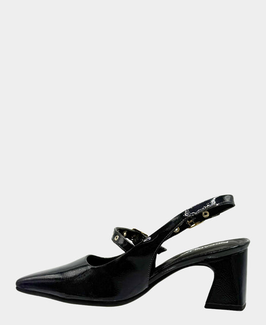 
Patent Buckle Slingback Pump in DARK NAVY view 2