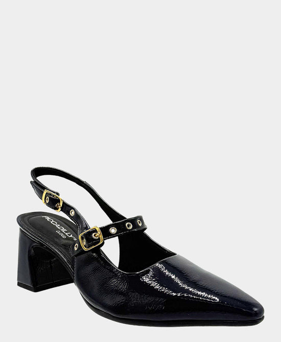 
Patent Buckle Slingback Pump in DARK NAVY view 1