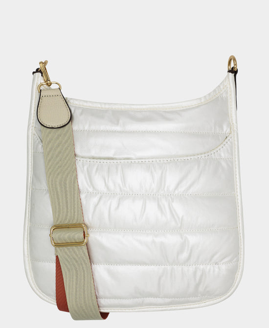 Large Quilted Nylon Messenger Bag view 1