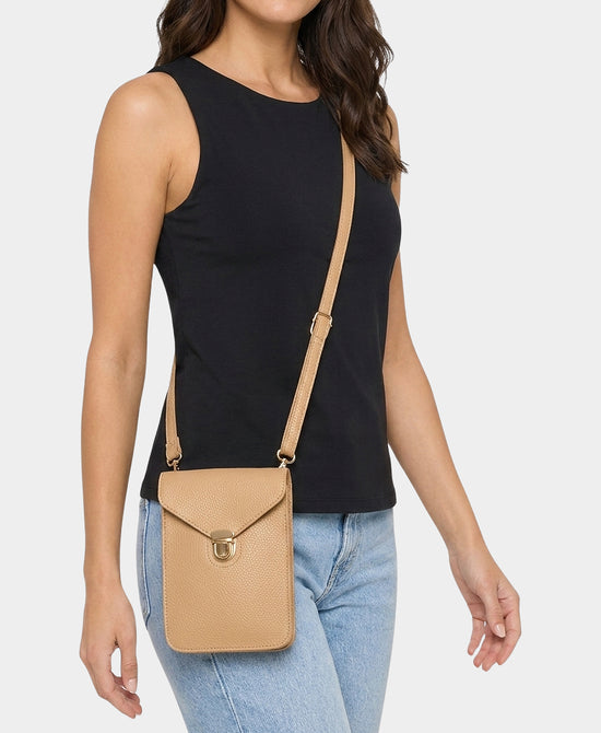 
Cell Phone Holder/Crossbody Bag in LIGHT BEIGE view 1