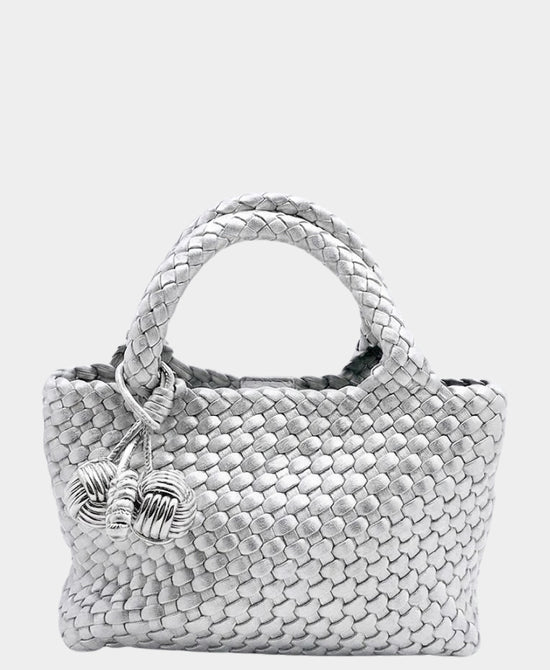 
2in1 Woven Medium Crossbody Bag in SILVER view 1