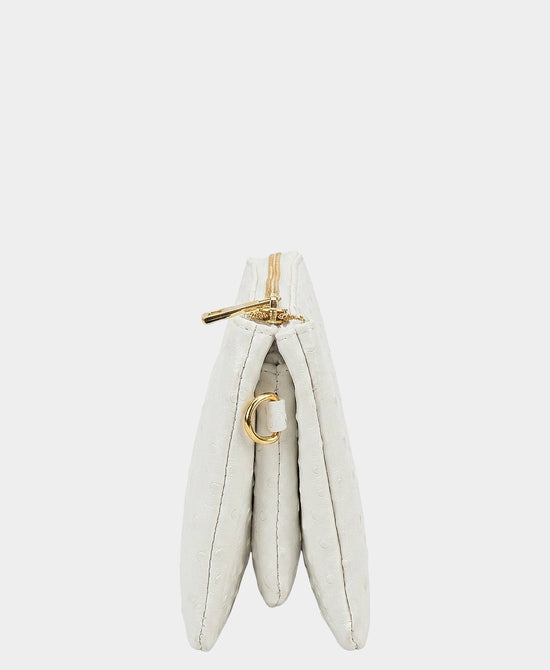 
Faux Leather Wristlet/Crossbody Bag in WHITE view 2