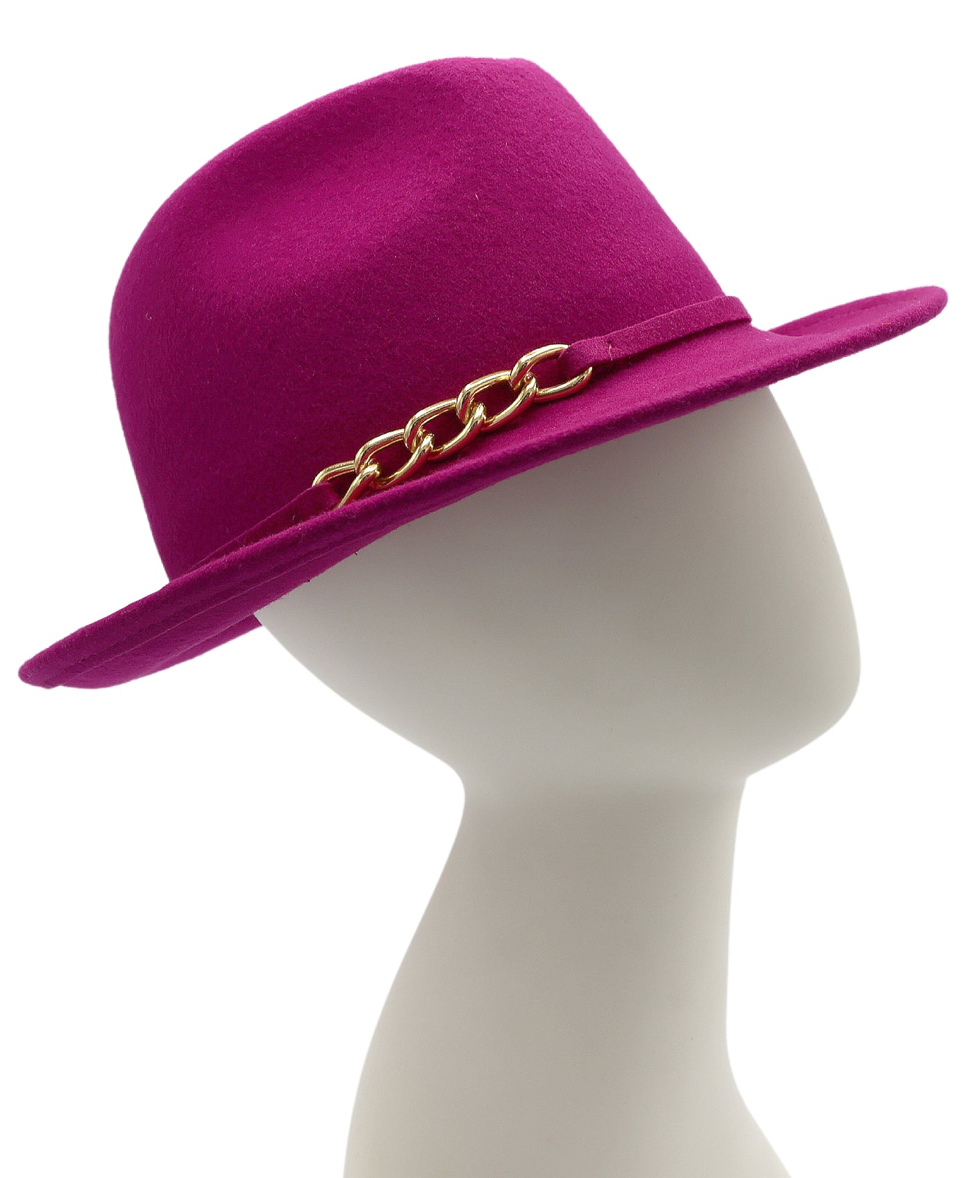 Wool Fedora Hat w/ Chain view 1