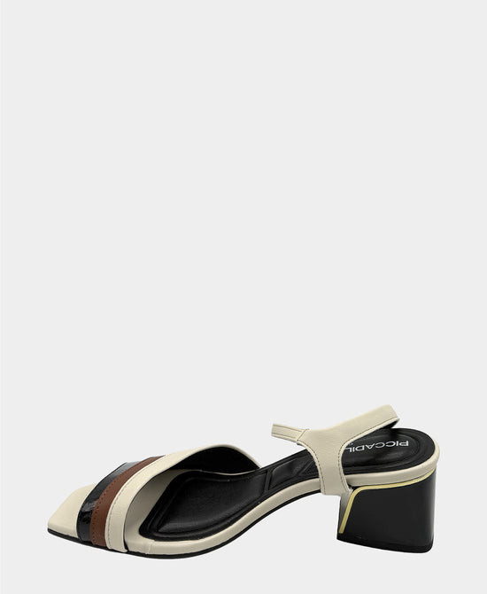 Leather Multicolor Heeled Sandal view 2