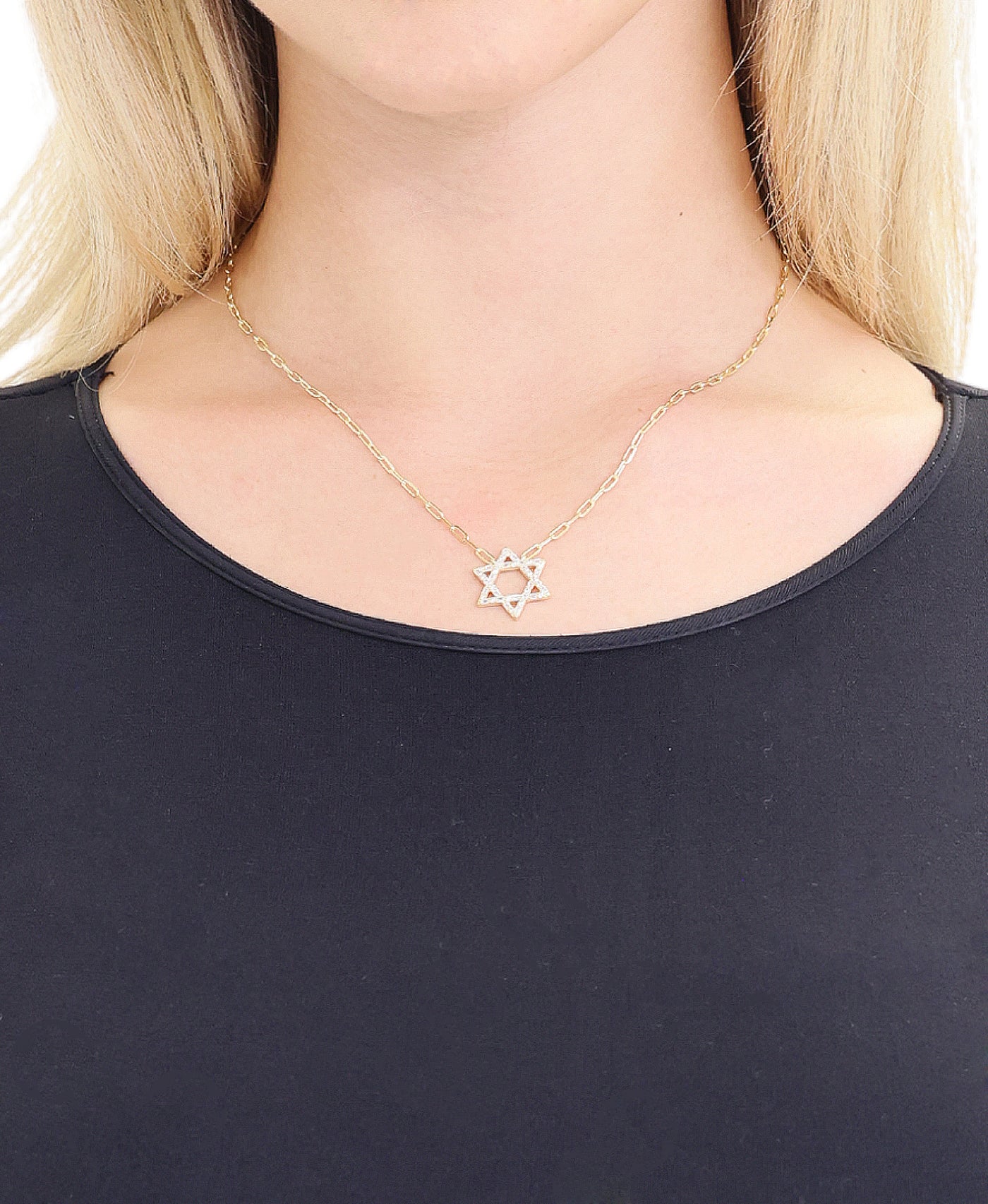 Star Of David Pendant Necklace view 1