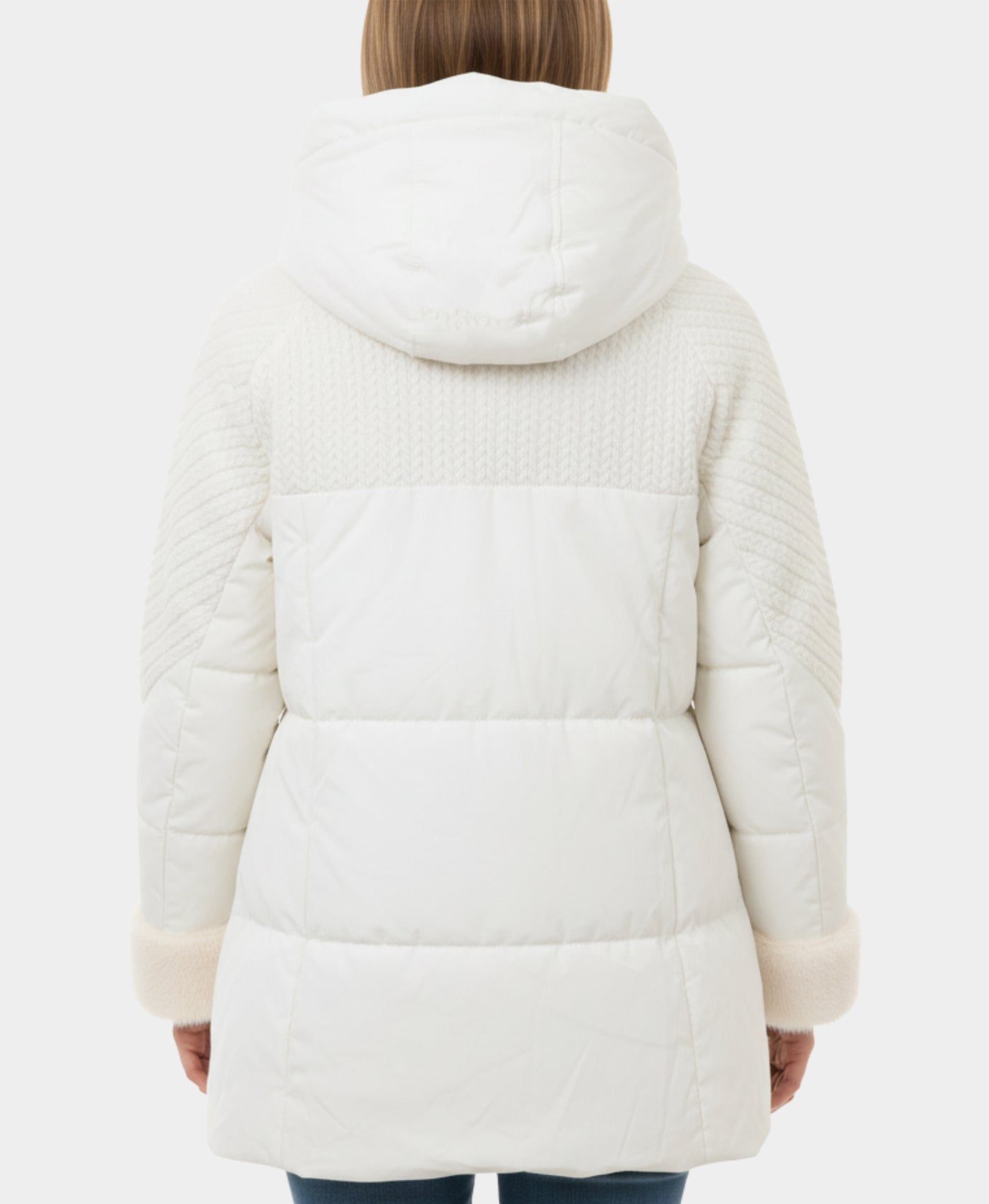 Puffer w/ Knit & Mink Fur Trim view 2