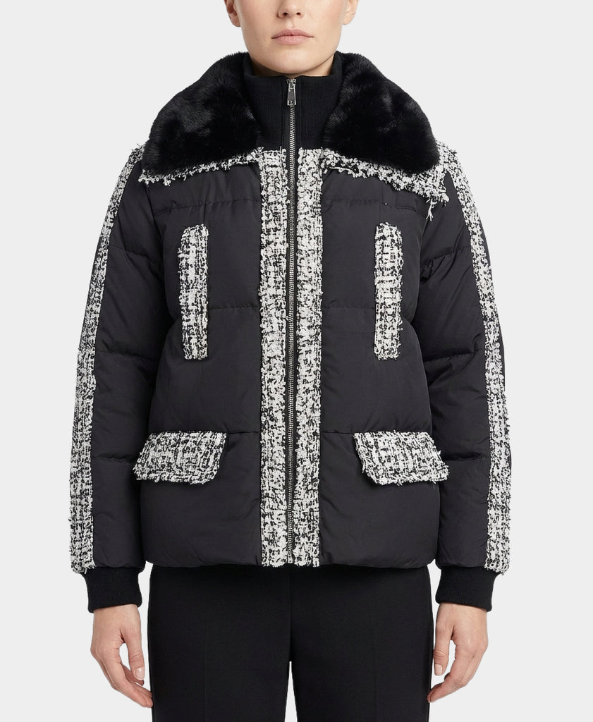 Jacket w/ Tweed Trim & Mink Fur Collar – FOX'S - Online