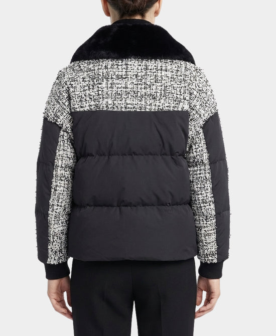 Jacket w/ Tweed Trim & Mink Fur Collar view 