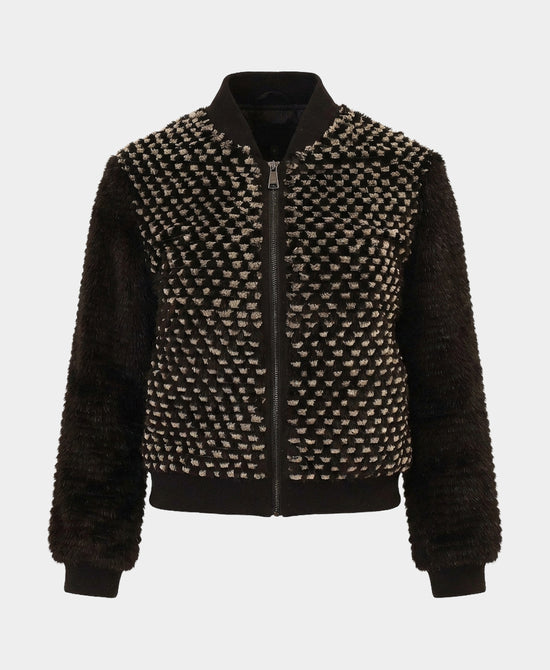 Mink Fur Bomber Jacket view 