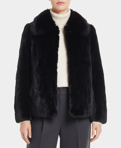 Fur Jacket w/ Fox Trim Collar image 1
