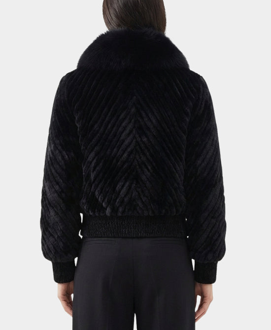 Fur Jacket w/ Fox Fur Trim Hood view 