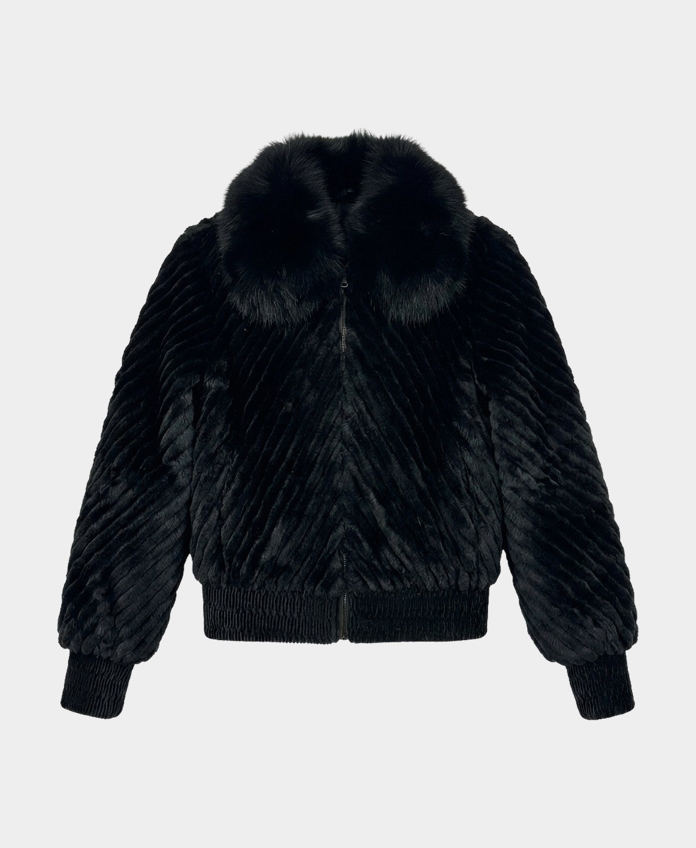 Fur Jacket w/ Fox Fur Trim Hood view 3