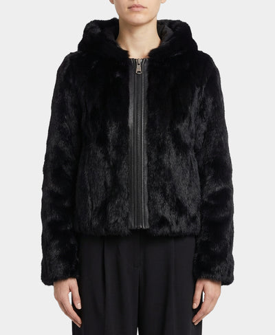 Fur Jacket w/ Hood image 1