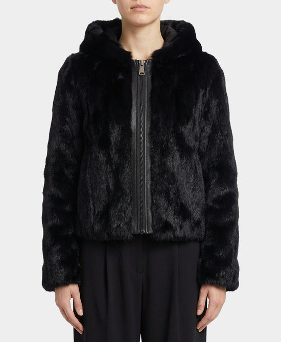 Fur Jacket w/ Hood view 