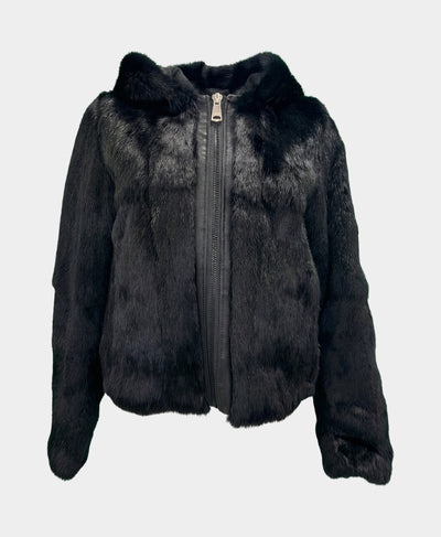Fur Jacket w/ Hood image 3