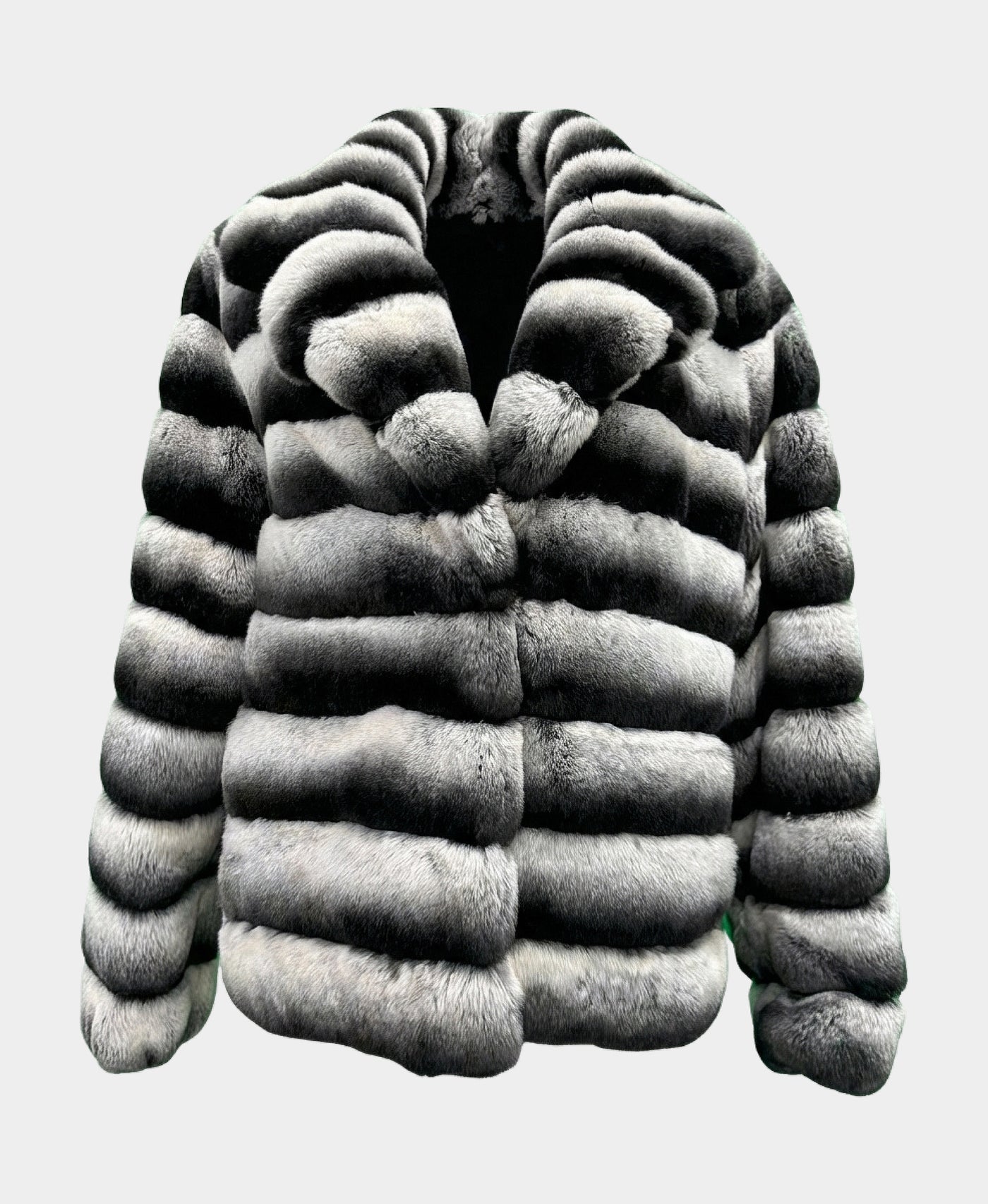 Tonal Striped Fur Jacket view 3