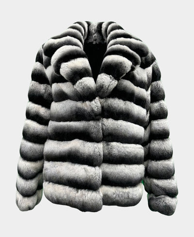 Tonal Striped Fur Jacket image 3