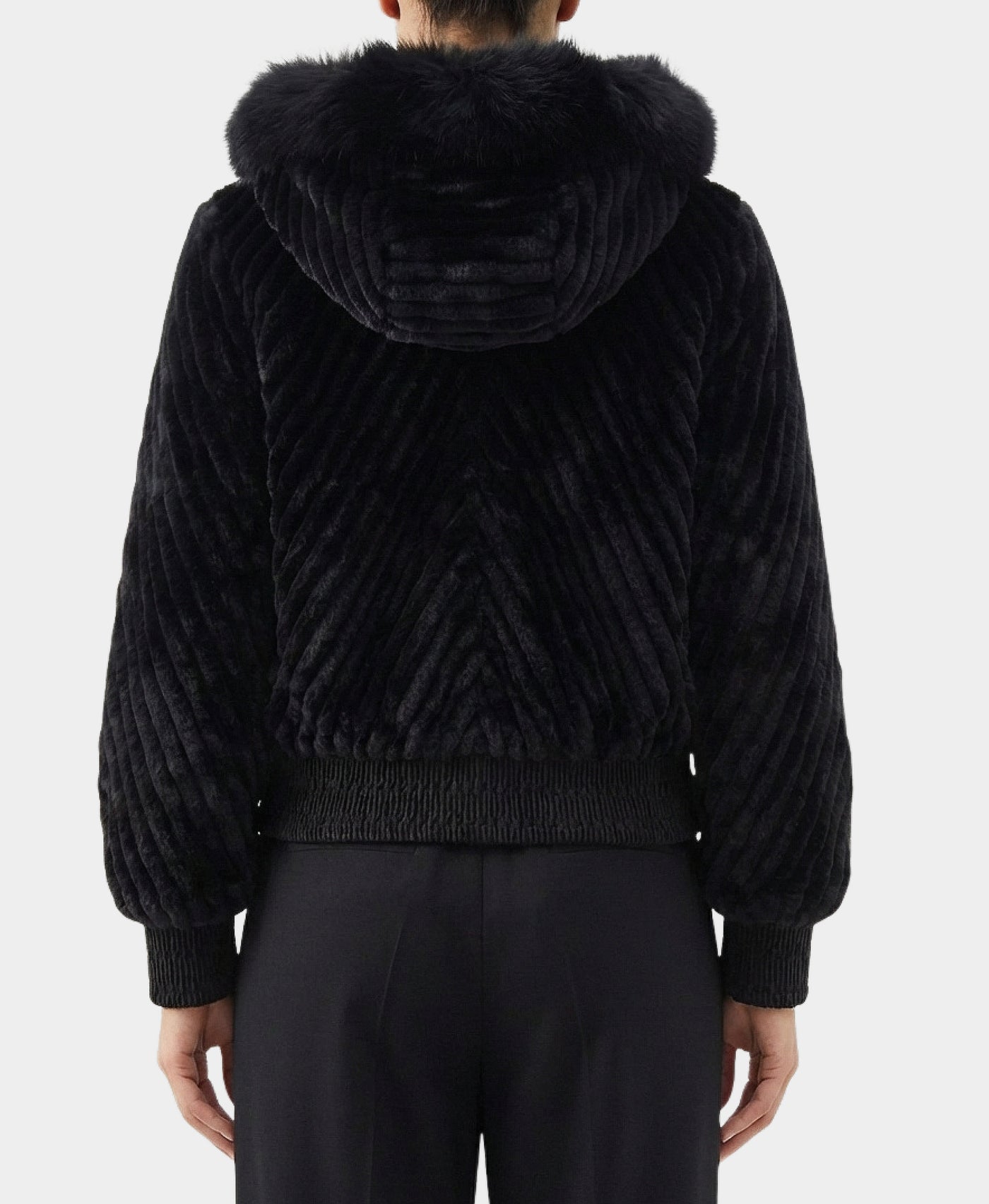 Fur Jacket w/ Fox Fur Trim Hood view 2