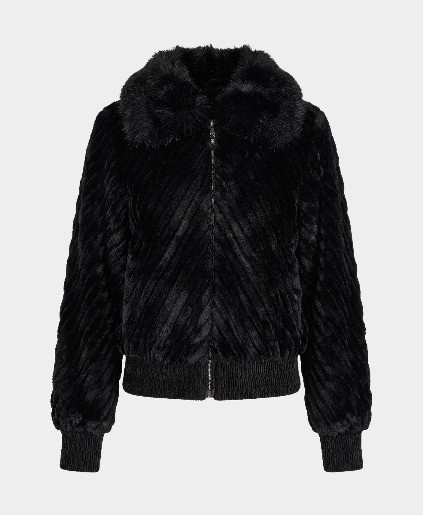 Fur Jacket w/ Fox Fur Trim Hood view 3