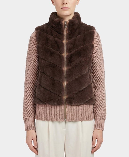 Knit & Fur Combo Jacket view 