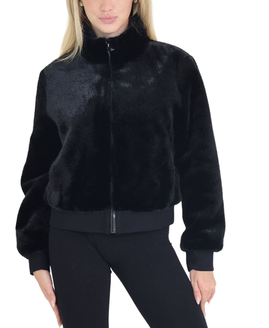 Faux Fur Bomber Jacket view 