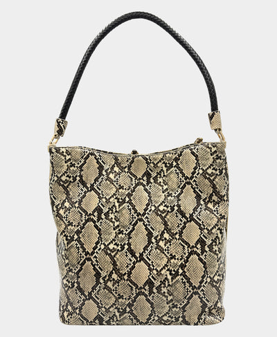 Studded Snake Print Shoulder Bag w/ Coin Purse image 2