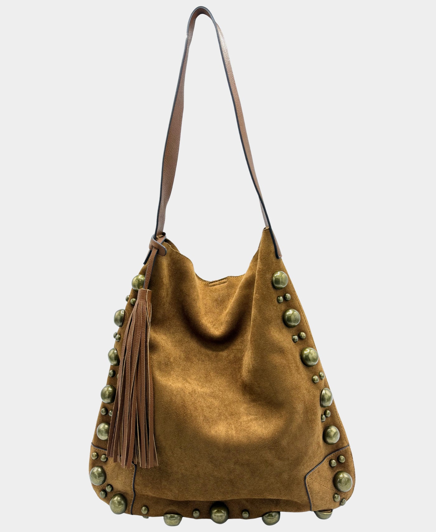 Faux Suede Tote Bag with Grommets view 2