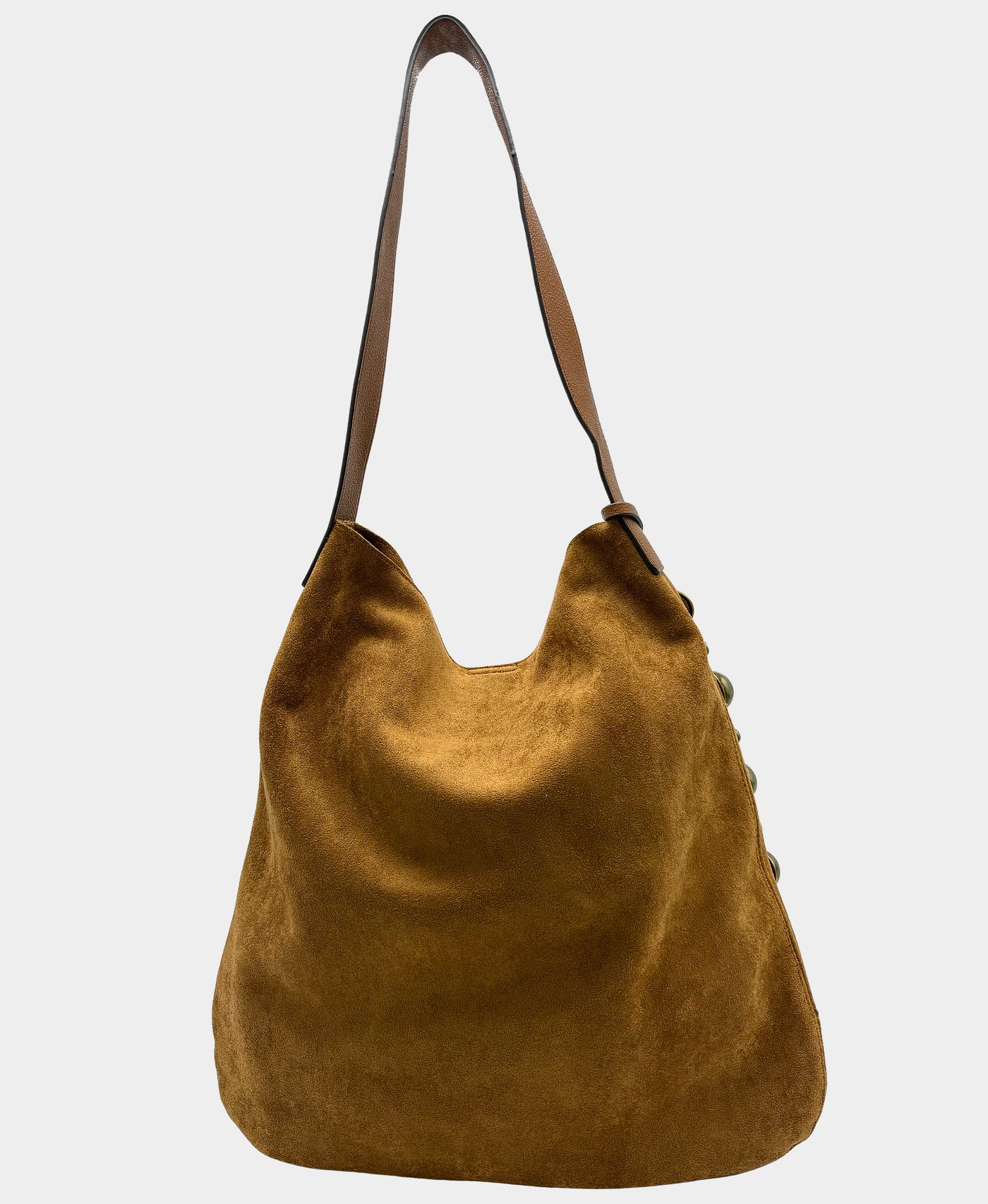 Faux Suede Tote Bag with Grommets view 3