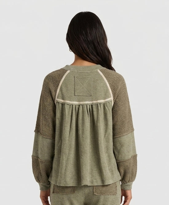 
Thermal Knit Top in SAGE view 2