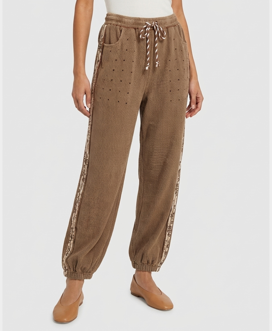 
Thermal Knit Joggers in TAN view 1