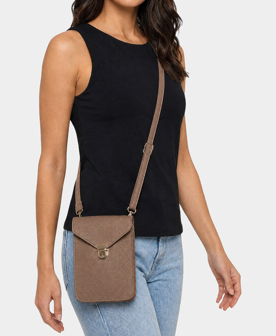 
Cell Phone Holder/Crossbody Bag in KHAKI view 2