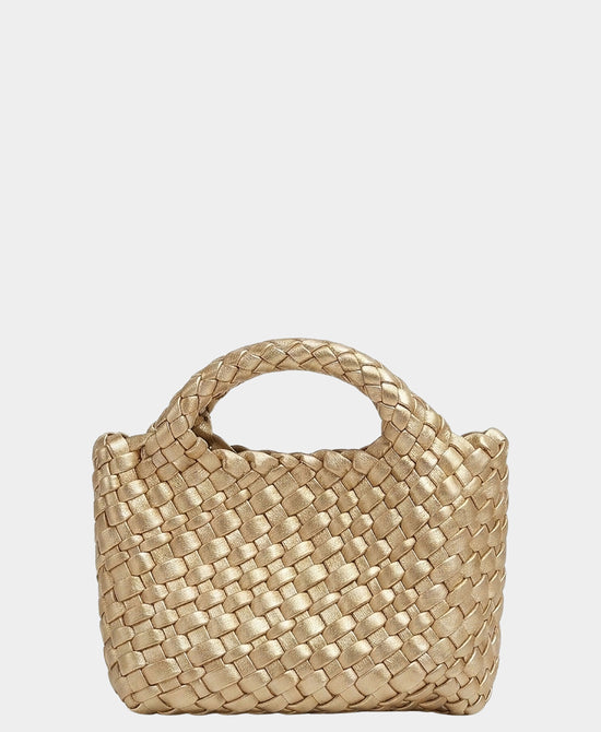 
2in1 Mini Woven Crossbody Bag in GOLD view 1