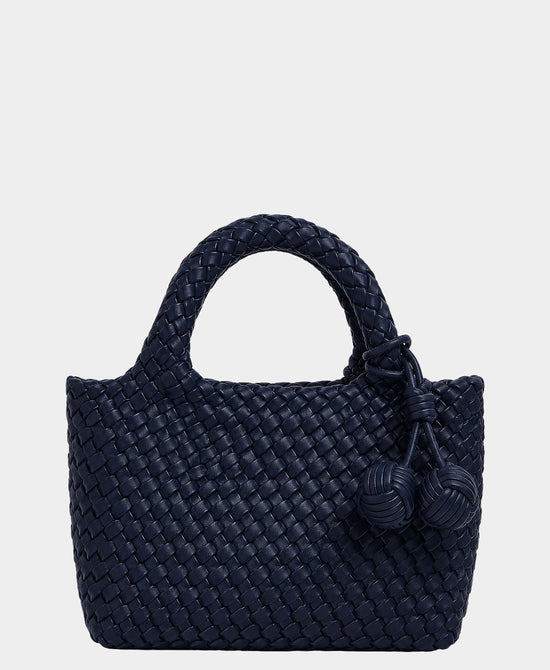 
2in1 Woven Medium Crossbody Bag w/ Tassel in DARK NAVY view 1