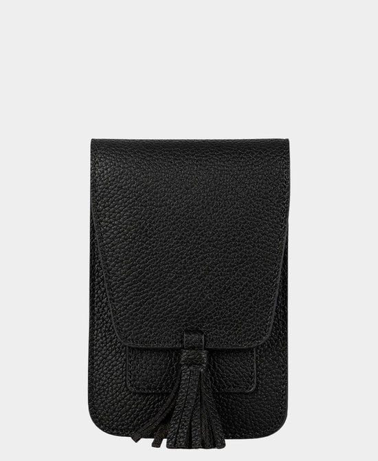 
Cellphone Crossbody Bag w/ Tassel in BLACK view 1