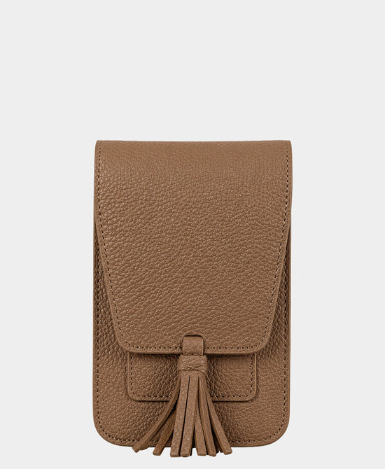 
Cellphone Crossbody Bag w/ Tassel in KHAKI view 1