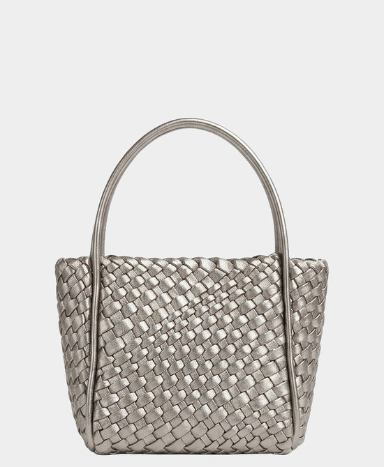 
2in1 Small Woven Crossbody Bag in PEWTER view 1