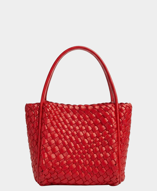 
2in1 Small Woven Crossbody Bag in RED view 1