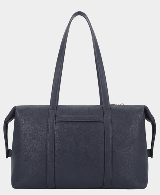 
Faux Leather Tote Bag in NAVY view 1
